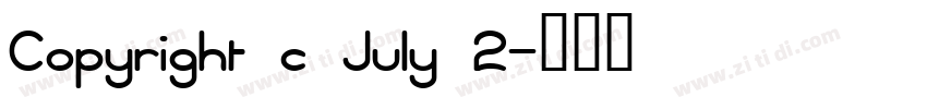 Copyright c July 2字体转换